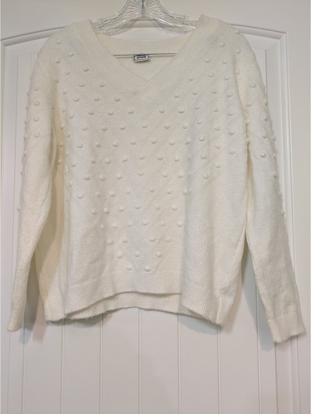 Collection Pimkie Textured Sweater Large Frosted Cream